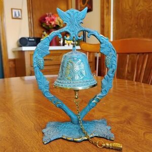 Antique Mason's Bronze Byzantine Decorative Bell #138 With Removable Ringer